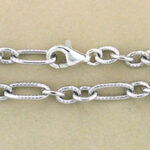 Silver chain necklace with lobster clasp