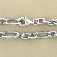 Silver chain necklace with lobster clasp