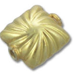 Gold pillow bead for jewelry making