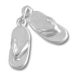Pair of silver flip-flop charms