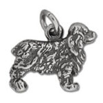Silver dog-shaped charm pendant