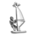 Silver windsurfer charm pendant