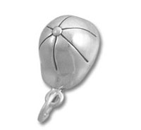 Silver balloon-shaped charm pendant