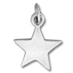 silver star pendant charm