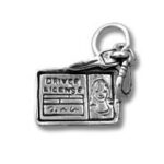 Driver's license charm keychain