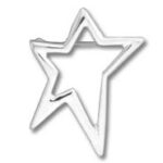 silver hollow star-shaped ornament