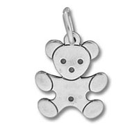 Silver teddy bear charm pendant Silver teddy bear charm pendant