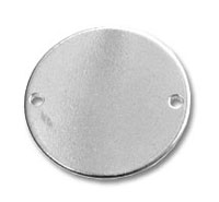 Blank round metal tag with two holes