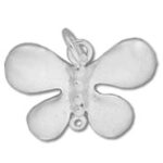 silver butterfly pendant charm
