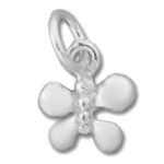 Small silver flower charm pendant