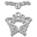 silver Celtic knot butterfly jewelry connector set