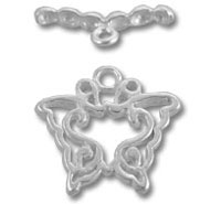 silver Celtic knot butterfly jewelry connector set