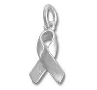 silver ribbon charm pendant silver ribbon charm pendant