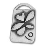 Silver pendant with abstract floral cutouts