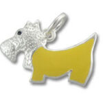 Yellow Scottie dog pendant charm