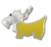 Yellow Scottie dog pendant charm
