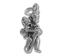 Silver fairy charm pendant