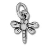 Silver dragonfly charm pendant