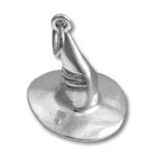 Silver witch hat pendant charm