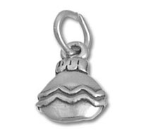 Silver bell charm pendant