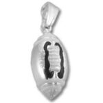 Silver seed-pod pendant with cutout center