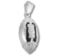 Silver seed-pod pendant with cutout center