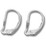 Pair of silver leverback earring findings