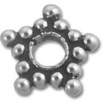 Star-shaped metal washer with ball studs