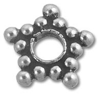 Star-shaped metal washer with ball studs