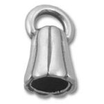 silver bell-shaped pendant bail