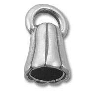 silver bell-shaped pendant bail