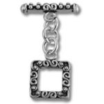 Square Silver Finding Toggle