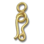 Gold abstract double-loop pendant charm