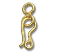 Gold abstract double-loop pendant charm