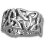 Intricate silver Celtic knot ring