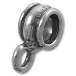 Silver pendant bail with loop
