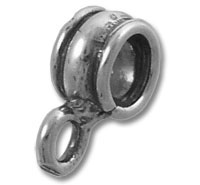 Silver pendant bail with loop