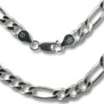 7mm Silver Figaro 180