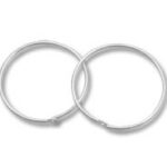 Pair of silver hoop earrings