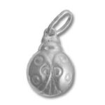 Small silver teardrop pendant with swirls