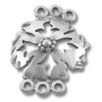 3 Strand Connector Sterling Silver Flower