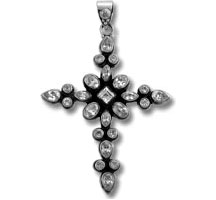 Antique diamond cross pendant