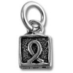 Small silver omega charm pendant