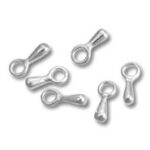 silver jewelry cord end crimps