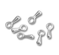 silver jewelry cord end crimps