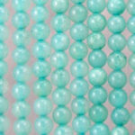 Turquoise round gemstone bead strands