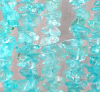 Aqua chip gemstone bead strands