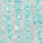Light blue translucent chip bead strands