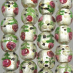 Round Flower Glass Bead