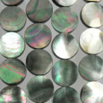 Round Gray Mother of Pearl